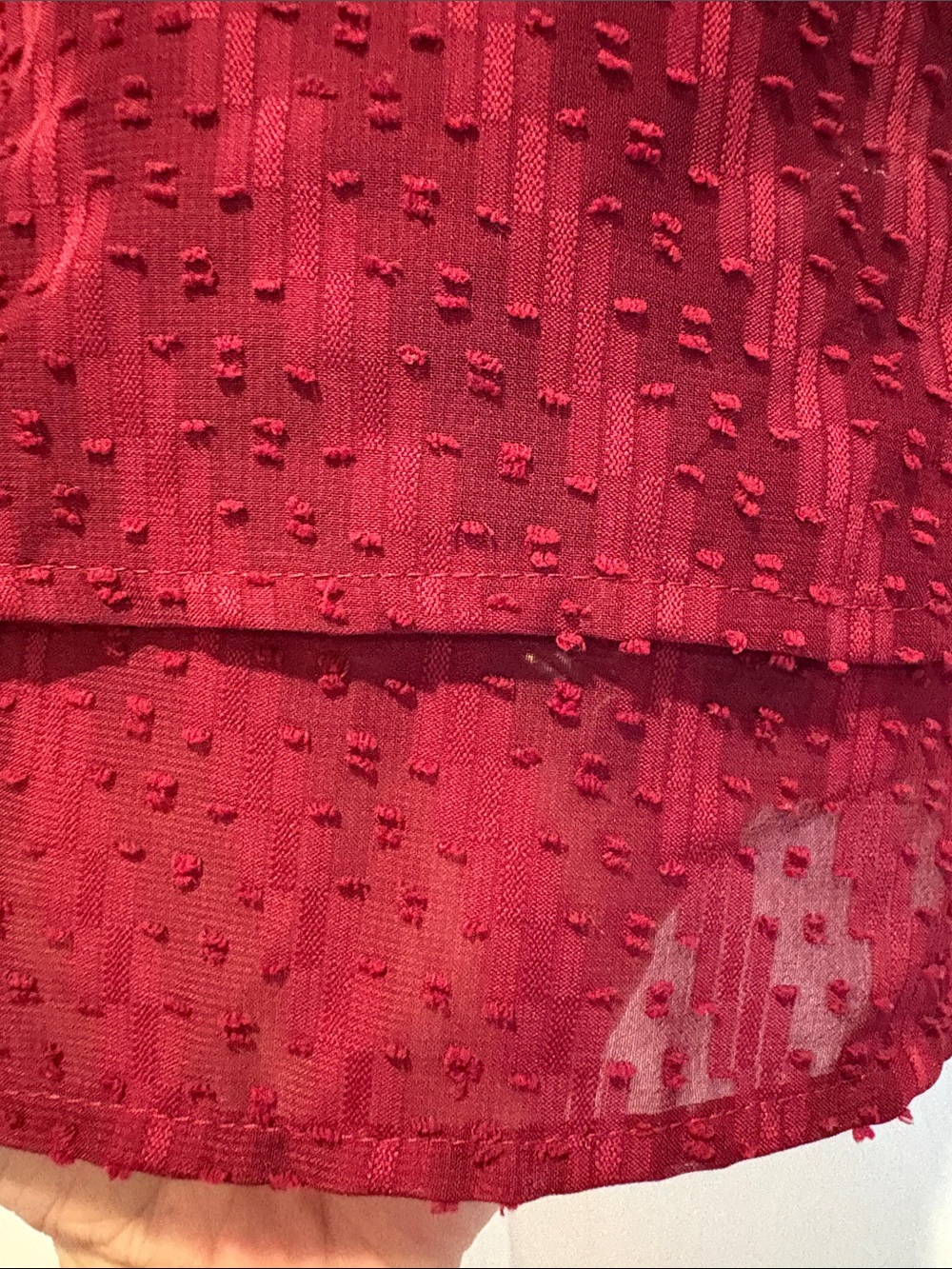 Banana Republic Red Textured Sleeveless Blouse size Small - Picture 5 of 7